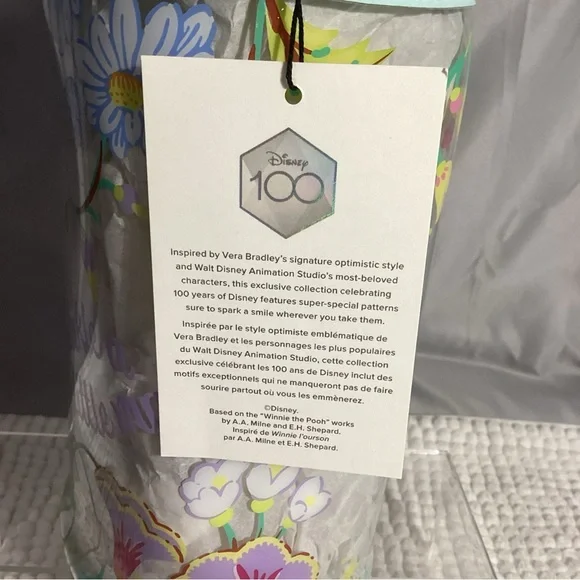 Vera Bradley Disney 100 Tinkerbell Zippered Lotion Cosmetic Case Bag RARE NEW - Picture 8 of 10